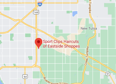Map to Sport Clips of Eastside Shoppes Tulsa